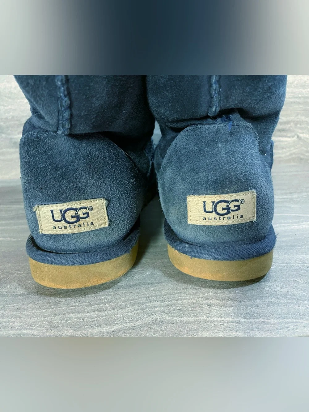 UGGs Navy Blue Shearling-Lined Ugg Boots Size 7